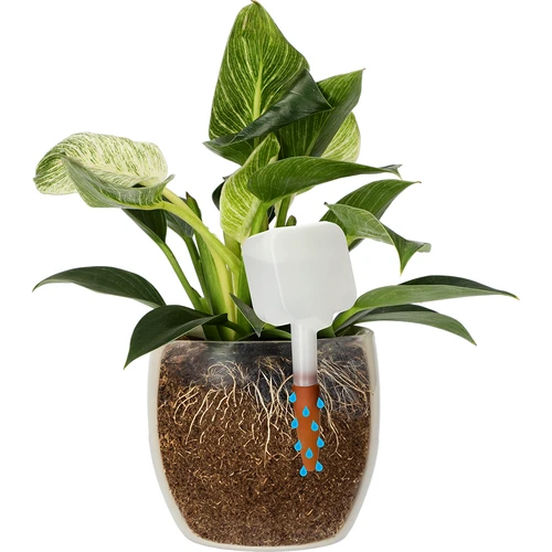 Plantengieter - wit bord met keramische voet, 200 ml - 6 ['plantengieter', ' gieter', ' gieter in de vorm van een bord', ' originele gieter', ' plantenbescherming', ' plantenverzorging', ' bloementuit', ' waterbord', ' gietballen', ' gietbal', ' designgieter', ' hoe zorg je voor planten', ' mooie huisaccessoires', ' designgieters', ' unieke gietballen', ' universele gieter', ' keramische voet', ' keramische gieter', ' gieter met keramische voet']