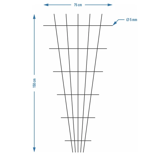 Plantensteun - rooster (150cm x 75cm) 2 stuks - 7