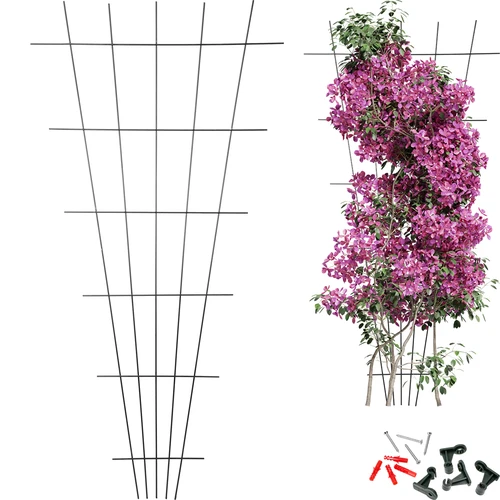 Plantensteun - versmalde tuintrellis 150 x 75cm  - 1 ['plantensteun', ' struiksteun trellis', ' tuinsteun', ' tuinpergola', ' plantentrellis', ' plantsteun', ' bloemensteun', ' tuinplantsteun', ' klimopsteun', ' stalen steun', ' steun met muurbevestiging', ' klimplantsteun', ' rozenstruiksteun', ' zwarte steun', ' welke plantensteun kiezen', ' verzorgde tuin', ' klimplantentrellis', ' rozensteun', ' klimopsteun', ' voor rozenstruiken', ' metalen bloemensteunen', ' tuinaccessoires', ' hoe zorg je voor planten', ' aanbevolen plantensteunen', ' trellisvormige steun', ' muurbevestigde steun']
