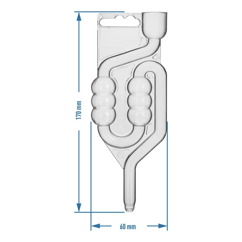 Plastic fermentatiebuis, 6-kamer - 3 ['fermentatiebuis', ' onbreekbare fermentatiebuis', ' plastic fermentatiebuis', ' grote fermentatiebuis', ' buis voor fermentatie', ' buis voor wijn', ' buis voor stellingen', ' buis voor inmaken', ' 6-kamer browin buis', ' fermentatiebuizen']