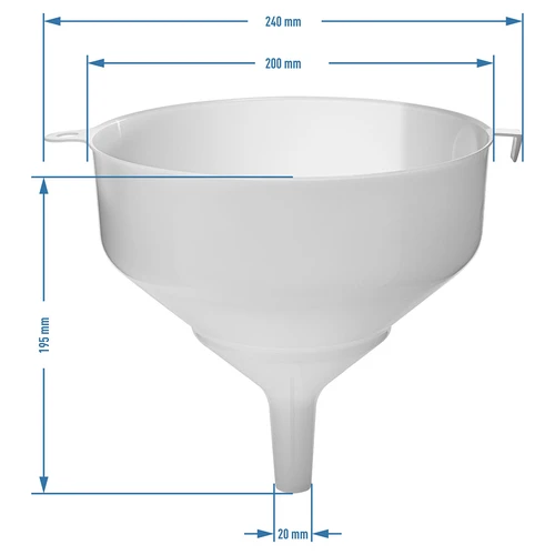 Plastic trechter fi20cm - 2 ['trechter voor mandflessen', ' wijntrechter', ' trechter voor flessen', ' universele trechter', ' voor wijnfiltratie', ' wijnaccessoires']