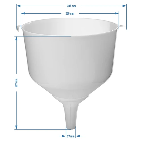 Plastic trechter fi25 voor ballonnen, hoge rand - 4 ['wijn trechter', ' trechter voor ballonnen', ' trechter voor wijnballonnen', ' universele trechter', ' voor wijnfiltratie', ' wijnaccessoires']