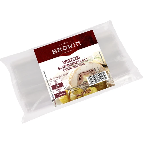 Plastic zakken voor hamkoker 0,8 kg - 20 stuks  - 1 ['zakjes voor hamkoker', ' zakken voor hamkoker', ' plastic zakken voor ham', ' voor het koken van vlees', ' voor het koken van vleeswaren', ' hamkoker', ' accessoires voor hamkoker', ' zakjes voor hamkoker 0', '8 kg']