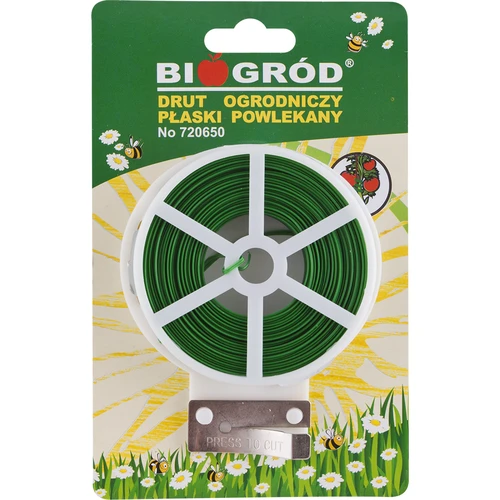 Platte tuindraad, PVC-gecoat 50m x 2mm  - 1 ['tuindraad', ' groene draad', ' dunne tuindraad', ' flexibele tuindraad', ' draad met coating', ' PVC-draad', ' gegalvaniseerde draad', ' groene draad', ' bevestigingsdraad', ' spandraad', ' trekdraad', ' gecoate draad']