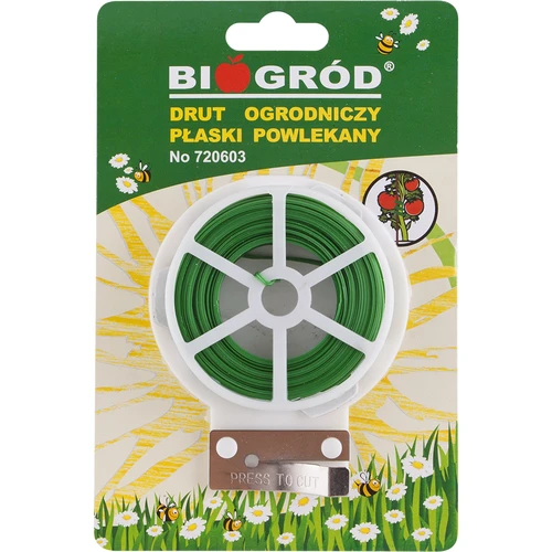 Platte tuindraad, PVC-gecoat 50m x 2mm - 3 ['tuindraad', ' groene draad', ' dunne tuindraad', ' flexibele tuindraad', ' draad met coating', ' PVC-draad', ' gegalvaniseerde draad', ' groene draad', ' bevestigingsdraad', ' spandraad', ' trekdraad', ' gecoate draad']