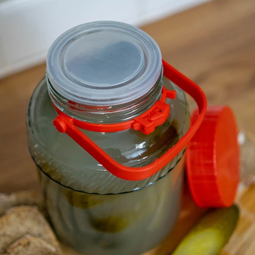 Pot 2L met plastic deksel - 5 ['grote pot', ' grote sloik', ' grote pot', ' grote pot', ' grote glazen pot', ' pot voor conserven', ' voor fermentatie', ' voor komkommers', ' voor kool', ' industriële pot', ' pot met tang', ' pot tang', ' tang voor komkommers']