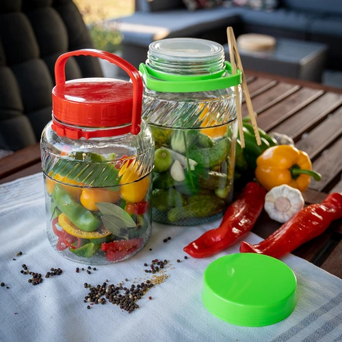 Pot 3 L met plastic deksel - 7 ['grote pot', ' grote pot', ' grote pot', ' grote pot', ' grote glazen pot', ' pot voor conserven', ' voor fermentatie', ' voor augurken', ' voor kool', ' industriële pot', ' pot met tang', ' pot tang', ' tang voor augurken']