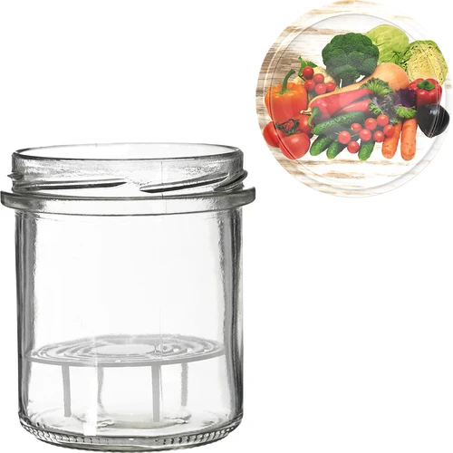 Pot 350 ml met deksel en pers - 6 stuks - 8 ['potten', ' kleine potten', ' potje', ' glazen pot', ' glazen potten', ' pot met deksel', ' potten voor conserven', ' pot voor wecken', ' potten voor wecken', ' potten voor kruiden', ' pot voor jam', ' pot voor confituur', ' pot voor honing', ' potje voor honing', ' pers', ' pers voor conserven', ' pers voor potten']