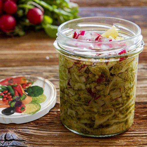 Pot 350 ml met deksel en pers - 6 stuks - 13 ['potten', ' kleine potten', ' potje', ' glazen pot', ' glazen potten', ' pot met deksel', ' potten voor conserven', ' pot voor wecken', ' potten voor wecken', ' potten voor kruiden', ' pot voor jam', ' pot voor confituur', ' pot voor honing', ' potje voor honing', ' pers', ' pers voor conserven', ' pers voor potten']