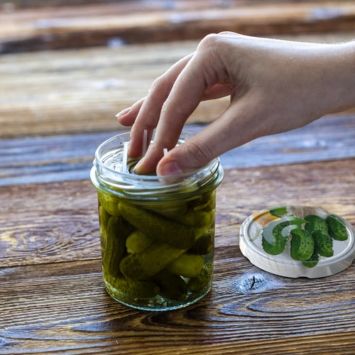 Pot 350 ml met deksel en pers - 6 stuks - 11 ['potten', ' kleine potten', ' potje', ' glazen pot', ' glazen potten', ' pot met deksel', ' potten voor conserven', ' pot voor wecken', ' potten voor wecken', ' potten voor kruiden', ' pot voor jam', ' pot voor confituur', ' pot voor honing', ' potje voor honing', ' pers', ' pers voor conserven', ' pers voor potten']