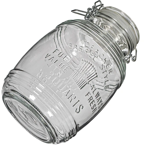 Pot 3L tonvormig "OLD" met clip - 5 ['grote pot', ' grote pot', ' grote pot', ' grote pot', ' grote glazen pot', ' pot voor conserven', ' pot voor cosmetica', ' pot voor cosmetica']