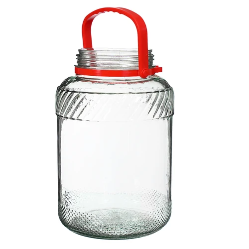 Pot 5 L met plastic deksel - 2 ['grote pot', ' grote sloik', ' grote pot', ' grote pot', ' grote glazen pot', ' pot voor conserven', ' voor fermentatie', ' voor komkommers', ' voor kool', ' industriële pot', ' pot met tang', ' pot tang', ' tang voor komkommers']