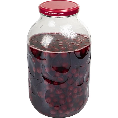 Pot 5L met gekleurd deksel fi 100 - 4 ['Pot voor likeuren', ' voor likeuren', ' pot voor alcohol', ' pot voor fermentatie', ' pot voor punch', ' pot voor limonade', ' pot 5L', ' pot met deksel', ' decoratieve pot', ' decoratieve pot', ' pot voor conserven', ' pot', ' glazen pot', ' metalen deksel', ' deksel fi 100']