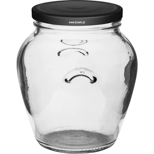 Pot Amfora 580 ml (fi 82) met zwart deksel 6 stuks - 2 ['set van potten', ' potten voor fermentatie', ' potten voor jam', ' potten met deksels', ' potten fi 82', ' potten met deksels 6 klemmen', ' potten met bordeauxrode deksels', ' voor conserven', ' voor wecken', ' voor honing', ' voor honing', ' voor pasteurisatie', ' pot 0', '5 L']