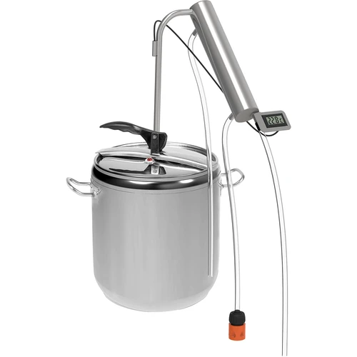 Pot-Still Distilleerapparaat op 17 L Snelkookpan  - 1 ['destillatie', ' distillaat', ' zelfgestookte drank', ' gerechten uit de snelkookpan', ' welke distilleerapparaat te kiezen', ' koken in de snelkookpan', ' Browin distilleerapparaat', ' modulaire distilleerapparaten', ' zuiver distillaat', ' distilleerset', ' distillatieset', ' distilleerset met snelkookpan', ' distillatie op verschillende warmtebronnen', ' snelkookpan', ' koken in de snelkookpan', ' roestvrijstalen pan', ' snelkookpan modern koken', ' snel koken', ' must-have in de keuken', ' waarom een snelkookpan de moeite waard is', ' voordelen van de snelkookpan', ' pan van 17 liter']
