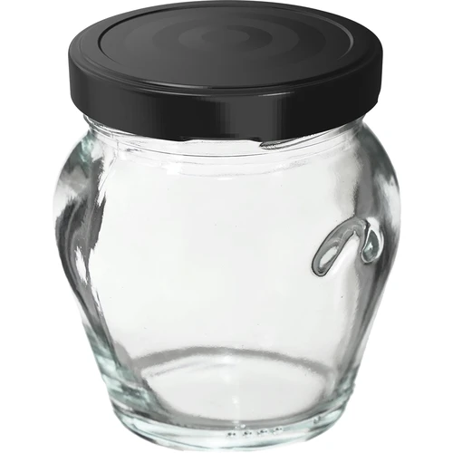 Pot TO 106 ml Amfora met gekleurd deksel fi 53 - 8 stuks - 2 ['set van potten', ' potten voor jam', ' pot voor conserven', ' pot voor conserven', ' potten met deksels', ' potten fi 53', ' potten met gekleurde deksels', ' potten voor conserven', ' potten voor wecken', ' potten voor vlees', ' pottenverzameling', ' potten voor pasteurisatie', ' vlees in een pot', ' amfora pot']