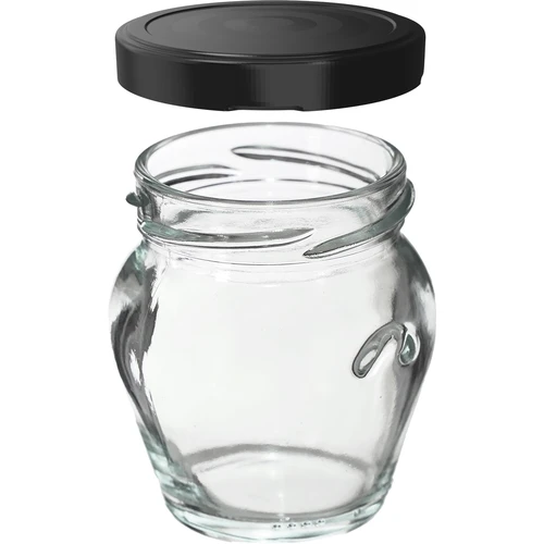Pot TO 106 ml Amfora met gekleurd deksel fi 53 - 8 stuks - 3 ['set van potten', ' potten voor jam', ' pot voor conserven', ' pot voor conserven', ' potten met deksels', ' potten fi 53', ' potten met gekleurde deksels', ' potten voor conserven', ' potten voor wecken', ' potten voor vlees', ' pottenverzameling', ' potten voor pasteurisatie', ' vlees in een pot', ' amfora pot']