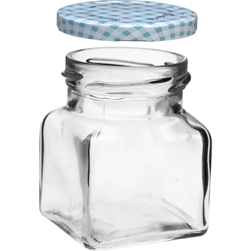 Pot TO 120 ml Vier hoeken fi 53 deksel - 6 stuks - 3