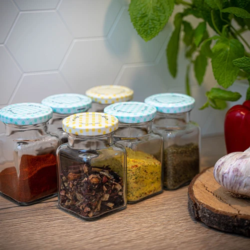 Pot TO 150 ml Vier hoeken fi 53 deksel - 6 stuks - 9