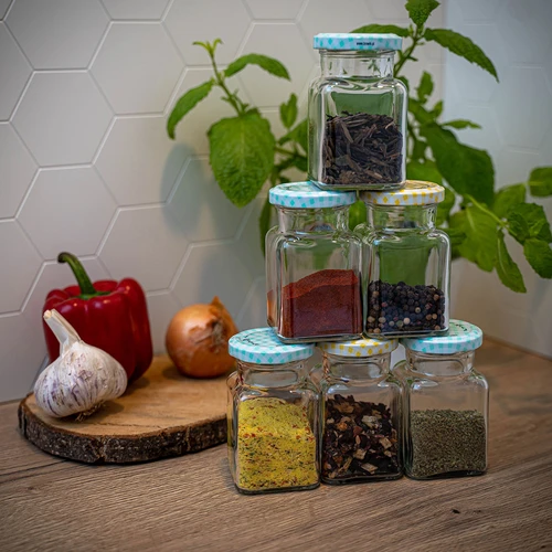 Pot TO 150 ml Vier hoeken fi 53 deksel - 6 stuks - 10