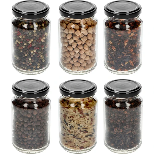 Pot TO 190ml met gekleurde deksel fi 53 - 8 stuks - 9 ['potjes', ' kleine potjes', ' potje', ' glazen pot', ' glazen potjes', ' pot met deksel', ' potjes voor conserven', ' pot voor wecken', ' potjes voor wecken', ' potjes voor kruiden', ' pot voor jam', ' pot voor confituur', ' pot voor honing', ' potjes TO 190 ml']