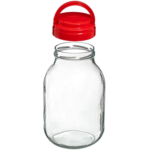 Pot TO 3 L en deksel fi 100 met handvat - 3 ['pot', ' glazen pot', ' glazen pot', ' pot met deksel', ' pot voor het inmaken van augurken', ' pot voor augurken', ' pot voor likeuren', ' pot voor likeuren', ' pot met handvat', ' deksel met handvat']