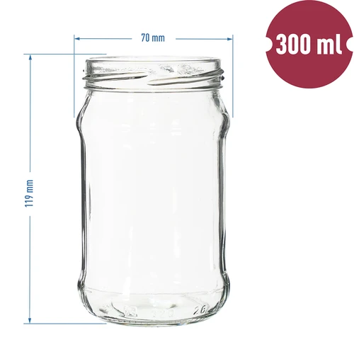 Pot TO 300 ml fi 66 - verpakking 12 stuks - 7 ['potten voor conserven', ' potten voor conserven', ' potten voor groentesalades', ' potten voor compotes', ' potten voor gemarineerde paddenstoelen']