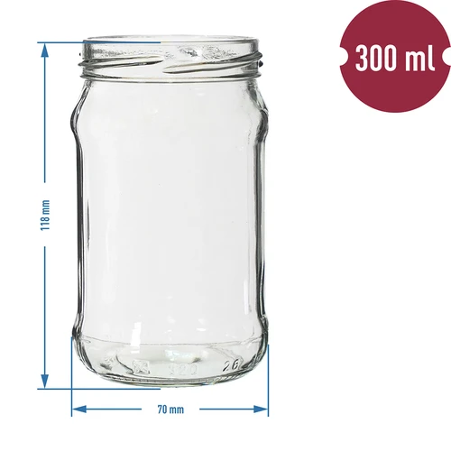 Pot TO 300ml fi66 - 6st. - 2 ['potjes', ' kleine potjes', ' potje', ' glazen pot', ' glazen potten', ' potten voor conserven', ' pot voor wecken', ' potten voor wecken', ' potten voor kruiden', ' pot voor jam', ' pot voor confituur', ' pot voor honing', ' potten voor groentesalades', ' potten voor compotes', ' potten voor gemarineerde paddenstoelen']