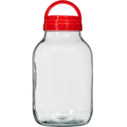 Pot TO 4 L en deksel fi 100 met handvat  - 1 ['pot', ' glazen pot', ' glazen pot', ' pot met deksel', ' pot voor het inmaken van augurken', ' pot voor augurken', ' pot voor likeuren', ' pot voor likeuren', ' pot met tang', ' tang voor augurken', ' keukentang']