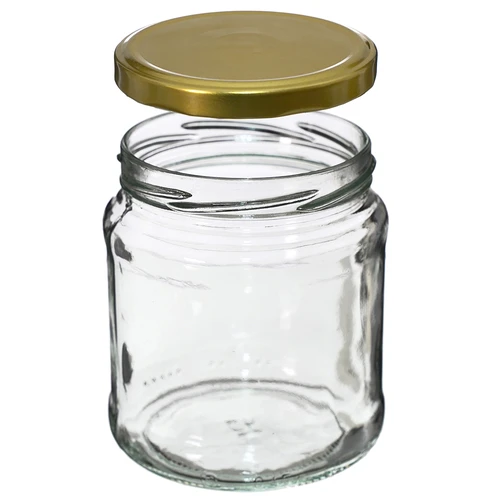 Pot TO 500 ml met gouden deksel fi82/6 - 6 stuks - 2 ['potten', ' kleine potten', ' potje', ' glazen pot', ' glazen potten', ' pot met deksel', ' potten voor conserven', ' pot voor wecken', ' potten voor wecken', ' potten voor kruiden', ' pot voor jam', ' pot voor confituur', ' pot voor honing', ' potje voor honing']