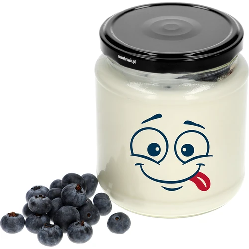 Pot TO 580ml fi 82 met kleurrijke opdruk en zwarte deksel, 3 stuks. - 5 ['pot met opdruk', ' voor conserven', ' pot met opschriften', ' decoratieve pot', ' pot met deksel', ' pot 580 ml', ' decoratieve pot', ' zwarte deksels voor potten', '']