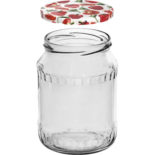 Pot TO 720 ml met gekleurd deksel fi 82/6 - 6 stuks - 3 ['set potten', ' potten voor jam', ' pot voor conserven', ' pot voor conserven', ' potten met deksels', ' potten fi 82', ' potten met gekleurde deksels', ' potten voor conserven', ' potten voor wecken', ' potten voor vlees', ' pottenverzameling', ' potten voor pasteurisatie', ' vlees in een pot']