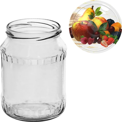 Pot TO 720 ml met gekleurd deksel fi 82/6 - 6 stuks - 9 ['set potten', ' potten voor jam', ' pot voor conserven', ' pot voor conserven', ' potten met deksels', ' potten fi 82', ' potten met gekleurde deksels', ' potten voor conserven', ' potten voor wecken', ' potten voor vlees', ' pottenverzameling', ' potten voor pasteurisatie', ' vlees in een pot']