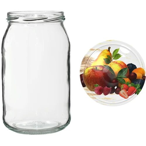 Pot TO 900 ml met gekleurd deksel fi82/6 - 6 stuks - 14