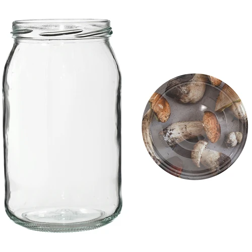 Pot TO 900 ml met gekleurd deksel fi82/6 - 6 stuks - 6