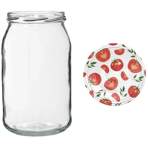 Pot TO 900 ml met gekleurd deksel fi82/6 - 6 stuks - 7