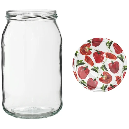 Pot TO 900 ml met gekleurd deksel fi82/6 - 6 stuks - 8