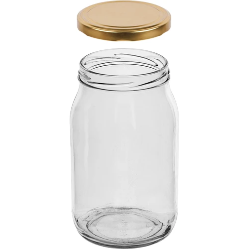 Pot TO 900 ml met gouden deksel fi 82/6 - 6 stuks. - 4 ['potten', ' glazen pot', ' glazen potten', ' pot met deksel', ' potten voor conserven', ' pot voor wecken', ' potten voor wecken', ' pot voor augurken', ' pot voor honing', ' 900 ml', ' 0', '9 l.']