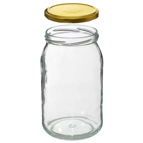 Pot TO 900 ml met gouden deksel fi 82/6 - 6 stuks. - 5 ['potten', ' glazen pot', ' glazen potten', ' pot met deksel', ' potten voor conserven', ' pot voor wecken', ' potten voor wecken', ' pot voor augurken', ' pot voor honing', ' 900 ml', ' 0', '9 l.']