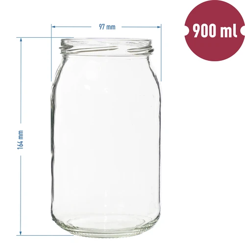 Pot TO 900ml fi82/6 - 8st. - 7 ['potten voor wecken', ' potten voor fermenteren', ' voor fermentatie', ' voor conserven', ' voor conserven', ' zonder deksels', ' 900 ml']