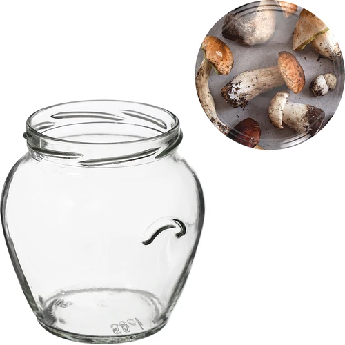 Pot TO Amfora 580 ml met gekleurde deksel fi82/6-6st. - 13 ['pot voor conserven', ' decoratieve pot', ' weckpot', ' pot voor compote', ' pot voor groentesalades', ' pot voor ingelegde groenten', ' pot voor ingelegde paddenstoelen', ' pot met decoratieve deksel', ' set potten', ' pot 0', '5 L']