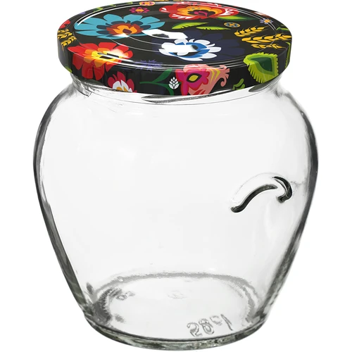 Pot TO Amfora 580 ml met gekleurde deksel fi82/6-6st. - 2 ['pot voor conserven', ' decoratieve pot', ' weckpot', ' pot voor compote', ' pot voor groentesalades', ' pot voor ingelegde groenten', ' pot voor ingelegde paddenstoelen', ' pot met decoratieve deksel', ' set potten', ' pot 0', '5 L']