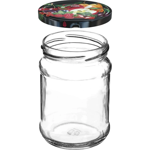 Pot TO Kwart 250 ml met deksel fi 66 - 6 stuks - 3 ['potten met deksels', ' twist-off potten', ' voor jam', ' voor jam', ' voor compotes', ' voor conserven', ' voor salades', ' decoratieve deksels']