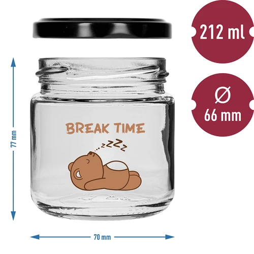 Pot voor kinderen twist off 212ml met opdruk en deksel fi 66/4, 6 stuks - 7 ['potten met opdruk', ' decoratieve potten', ' potten met deksels', ' potten voor conserven', ' elegante potten', ' potten voor jam', ' pot met opdruk', ' pot met afbeelding', ' potten voor conserven', ' potten voor voorraadkast', ' pot 212ml', ' potten voor opslag', ' potten voor yoghurt', ' potten voor yoghurt', ' potten voor kinderen', ' pot voor kinderen', ' pot voor kind']