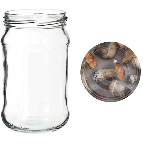 Potten 300 ml met gekleurd deksel fi 66 - 6 stuks - 5 ['potten voor conserven', ' potten 300 ml', ' set potten', ' potten voor conserven', ' potten met gekleurde deksels', ' gekleurde deksels', ' voor compotes', ' voor jam']
