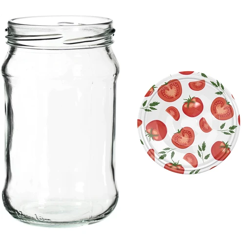 Potten 300 ml met gekleurd deksel fi 66 - 6 stuks - 9 ['potten voor conserven', ' potten 300 ml', ' set potten', ' potten voor conserven', ' potten met gekleurde deksels', ' gekleurde deksels', ' voor compotes', ' voor jam']