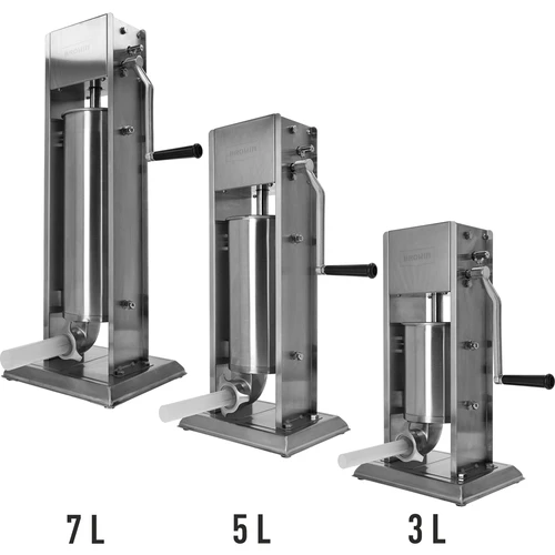 Premium verticale worstenvuller, 7 L - 14 ['worstenvuller', ' verticale worstenvuller', ' beste worstenvuller', ' worstmachine', ' worstmaker', ' worstmaker', ' worstmaakset', ' worstvuller', ' slagersvuller', ' verticale vuller', ' trechters voor vullers', ' innovatieve slagersvuller', ' vuller van 7 L', ' zelfgemaakte worsten', ' zelfgemaakte vuller']
