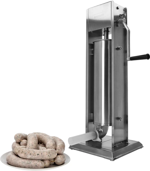 Premium verticale worstenvuller, 7 L - 10 ['worstenvuller', ' verticale worstenvuller', ' beste worstenvuller', ' worstmachine', ' worstmaker', ' worstmaker', ' worstmaakset', ' worstvuller', ' slagersvuller', ' verticale vuller', ' trechters voor vullers', ' innovatieve slagersvuller', ' vuller van 7 L', ' zelfgemaakte worsten', ' zelfgemaakte vuller']