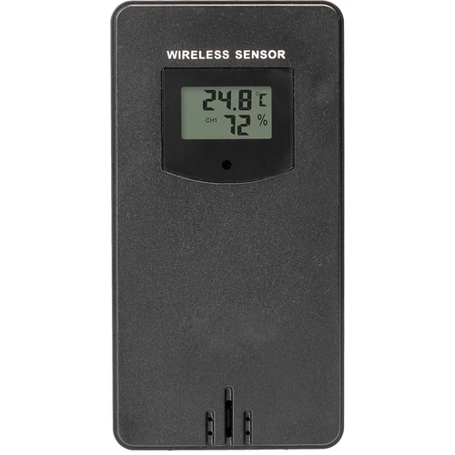 RCC weerstation, DCF – elektronisch, verlicht, draadloos, sensor, zwart - 8 ['draadloos weerstation', ' weerstation', ' draadloze sensor', ' drukmeting', ' vochtigheidsmeting', ' weerstation', ' multifunctioneel weerstation', ' elektronisch weerstation', ' multifunctionele weersomstandighedenmeter', ' praktisch cadeau']