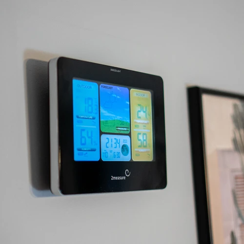 RCC Weerstation – elektronisch, verlicht, draadloos, sensor, zwart - 13 ['draadloos weerstation', ' meting van buitentemperatuur en binnentemperatuur', ' vochtigheidsmeting', ' weerstation met kleurendisplay', ' nauwkeurig weerstation', ' cadeau', ' black weekend', ' weerstation']